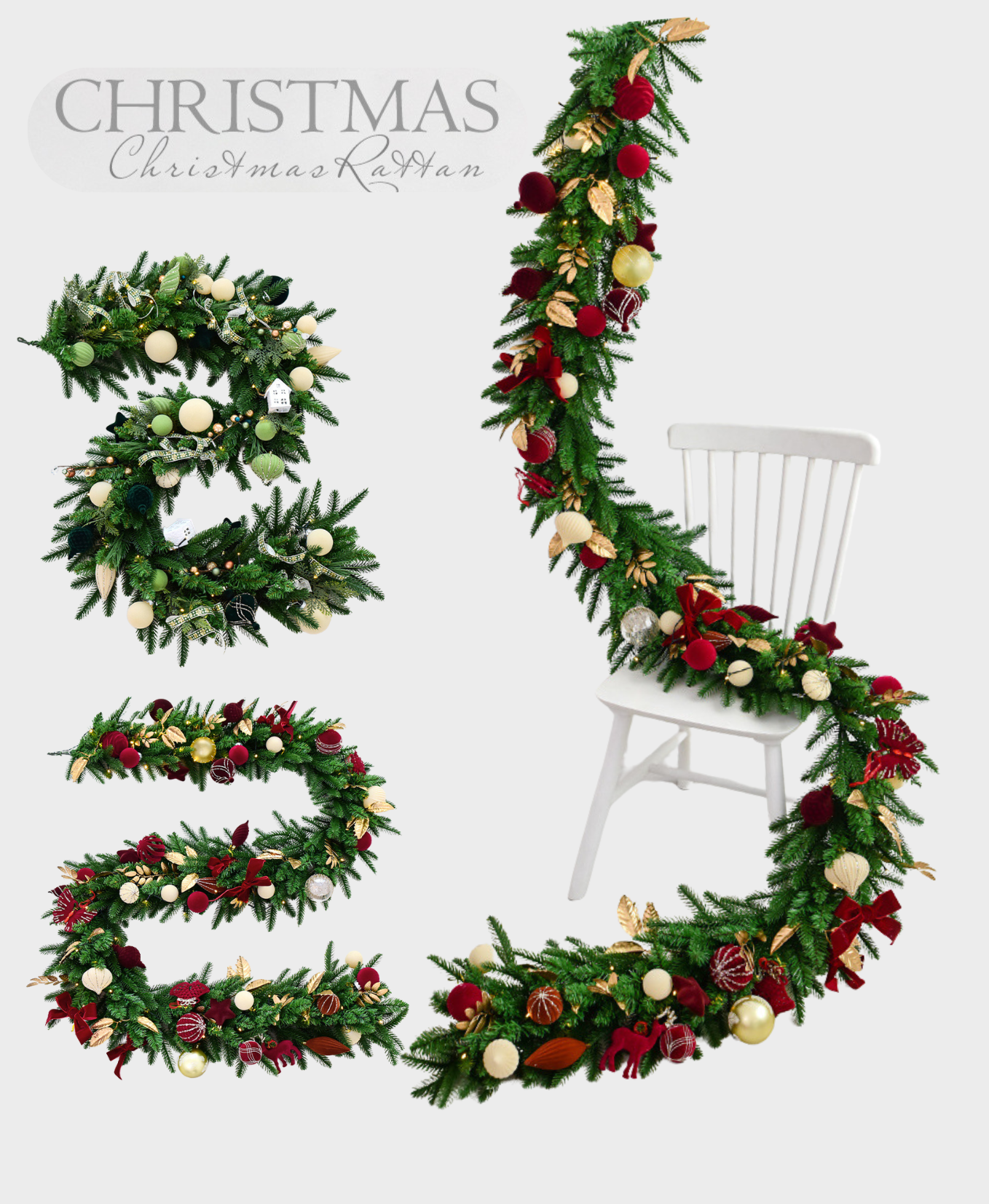 Classic Velvet Christmas Garland