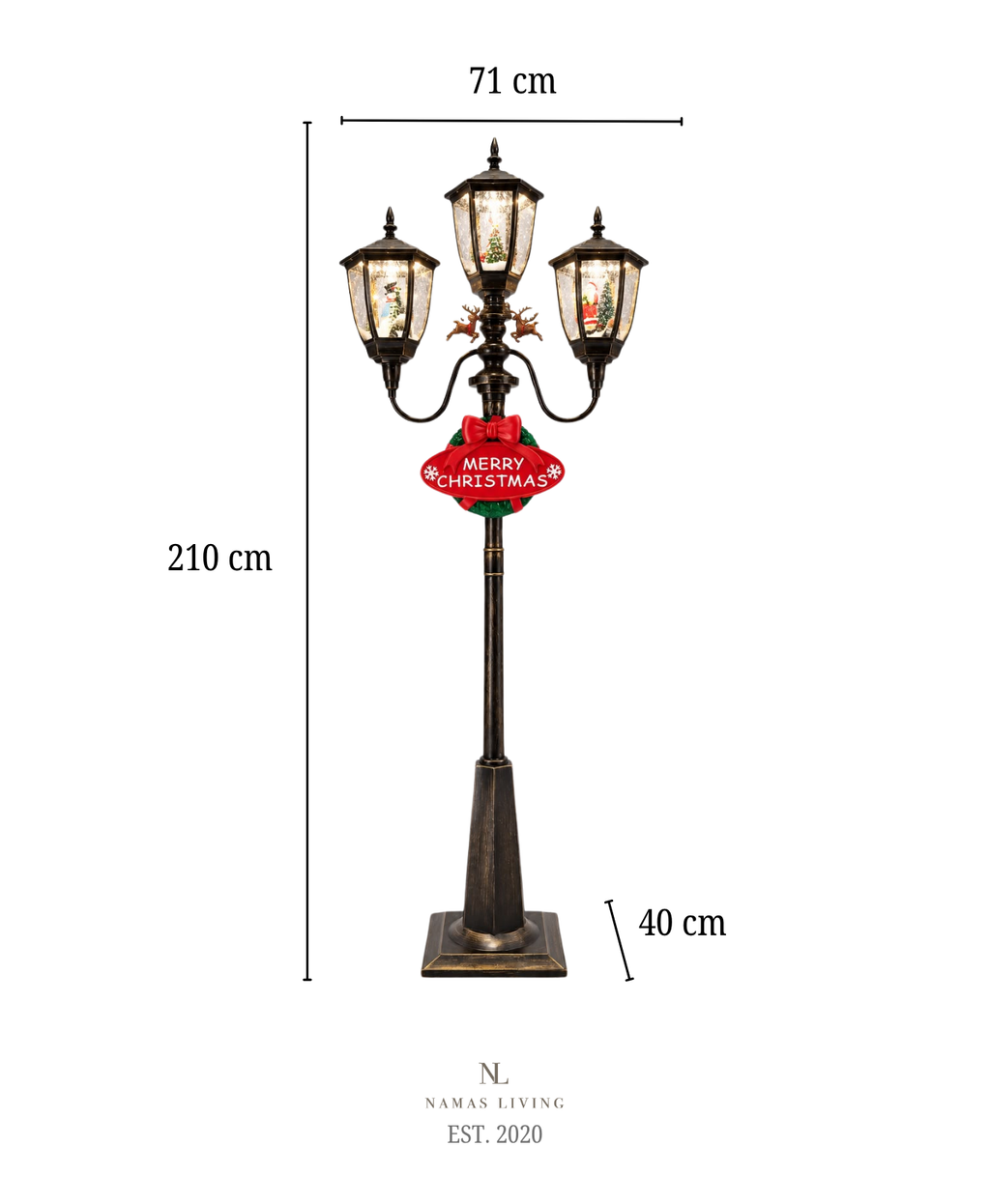 Old Town Lantern Musical Snow Lamp