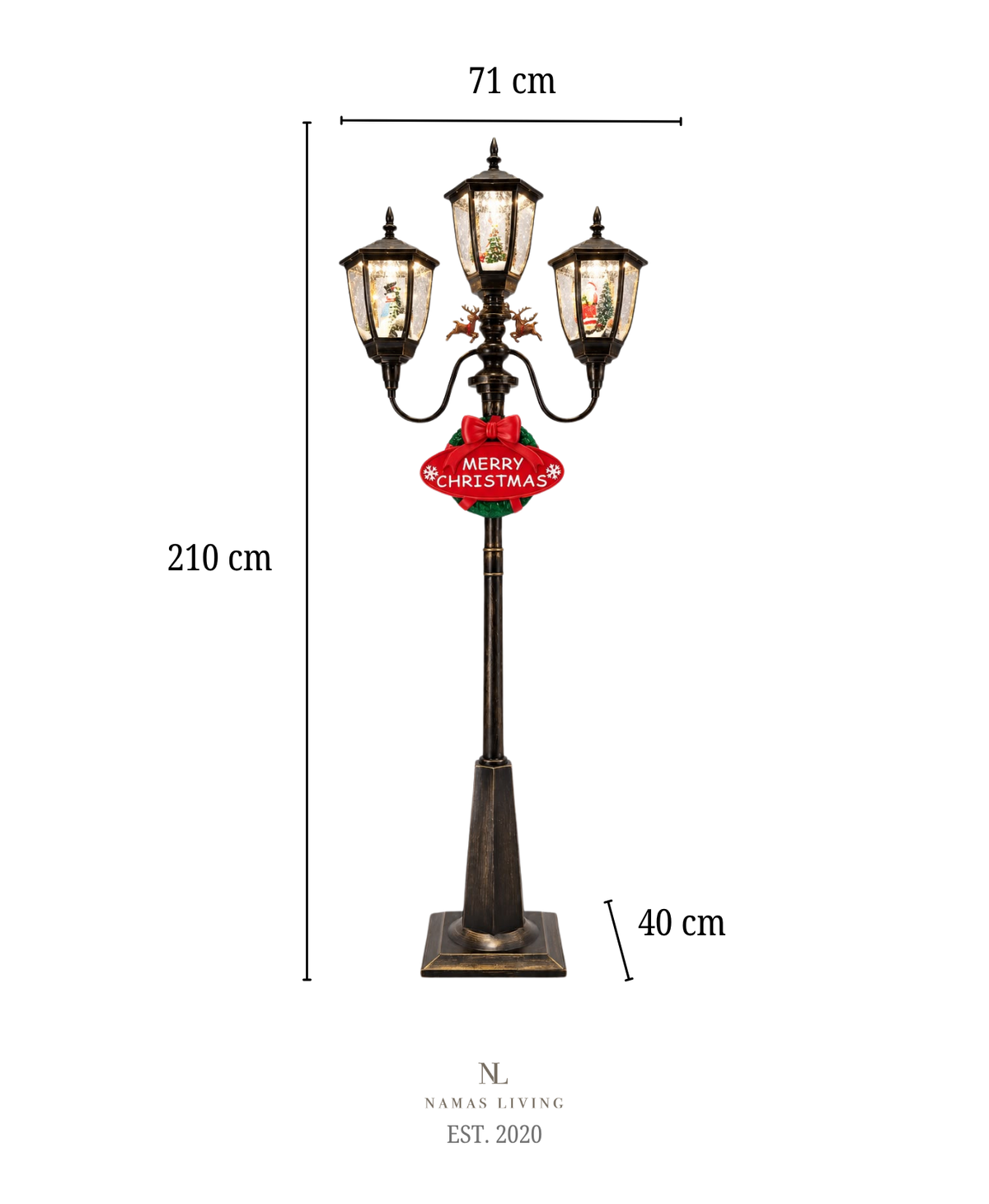 Old Town Lantern Musical Snow Lamp
