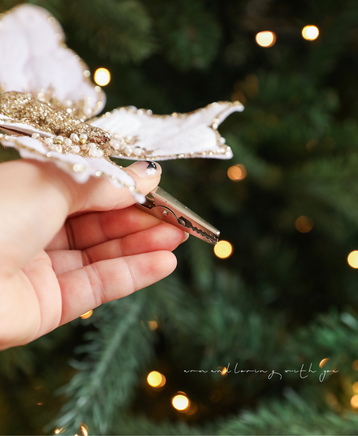 Sparkling Butterfly Tree Clip Ornament