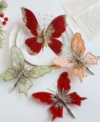 Sparkling Butterfly Tree Clip Ornament