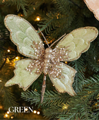 Sparkling Butterfly Tree Clip Ornament