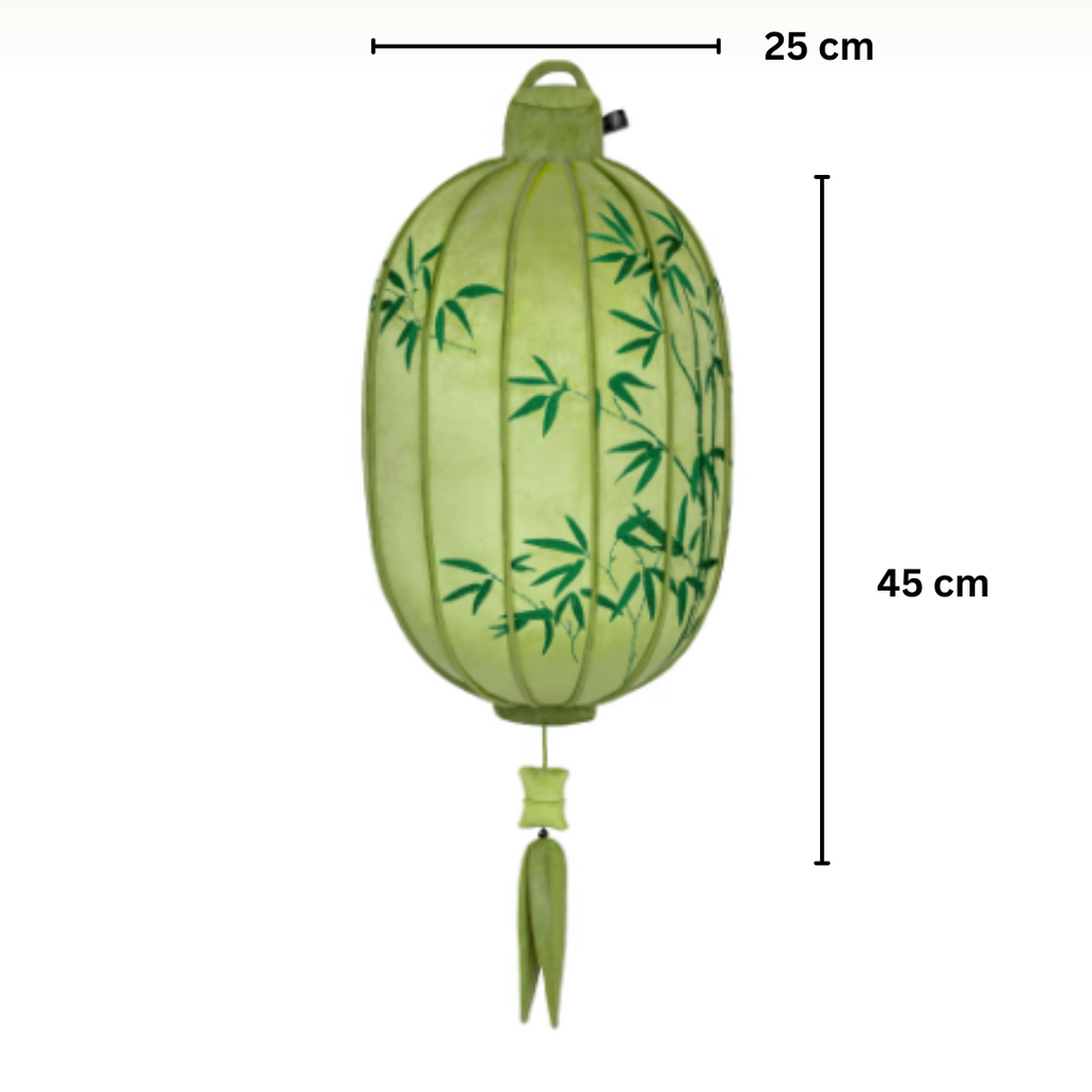 Chinoserie Bamboo Lantern Cushion Pillow