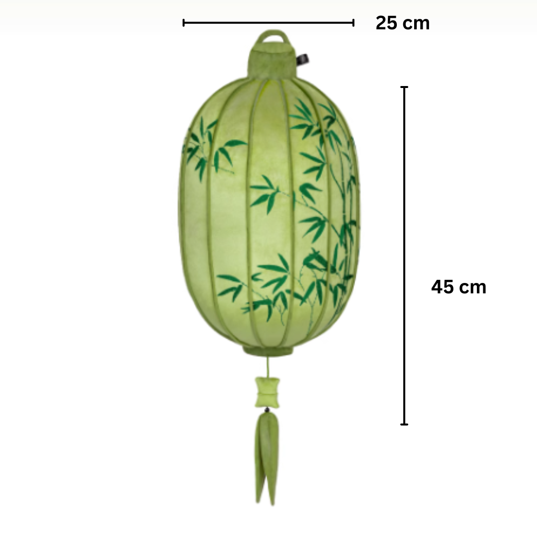 Chinoserie Bamboo Lantern Cushion Pillow
