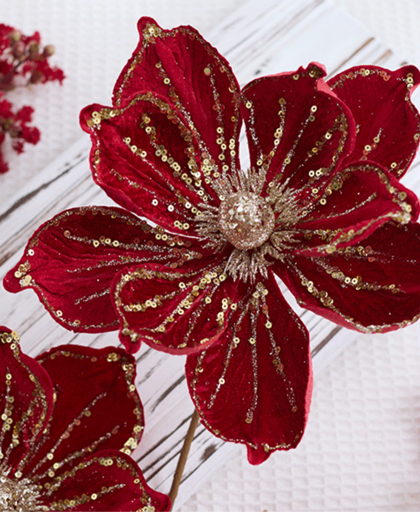 Sparkling Christmas Blossom Ornament