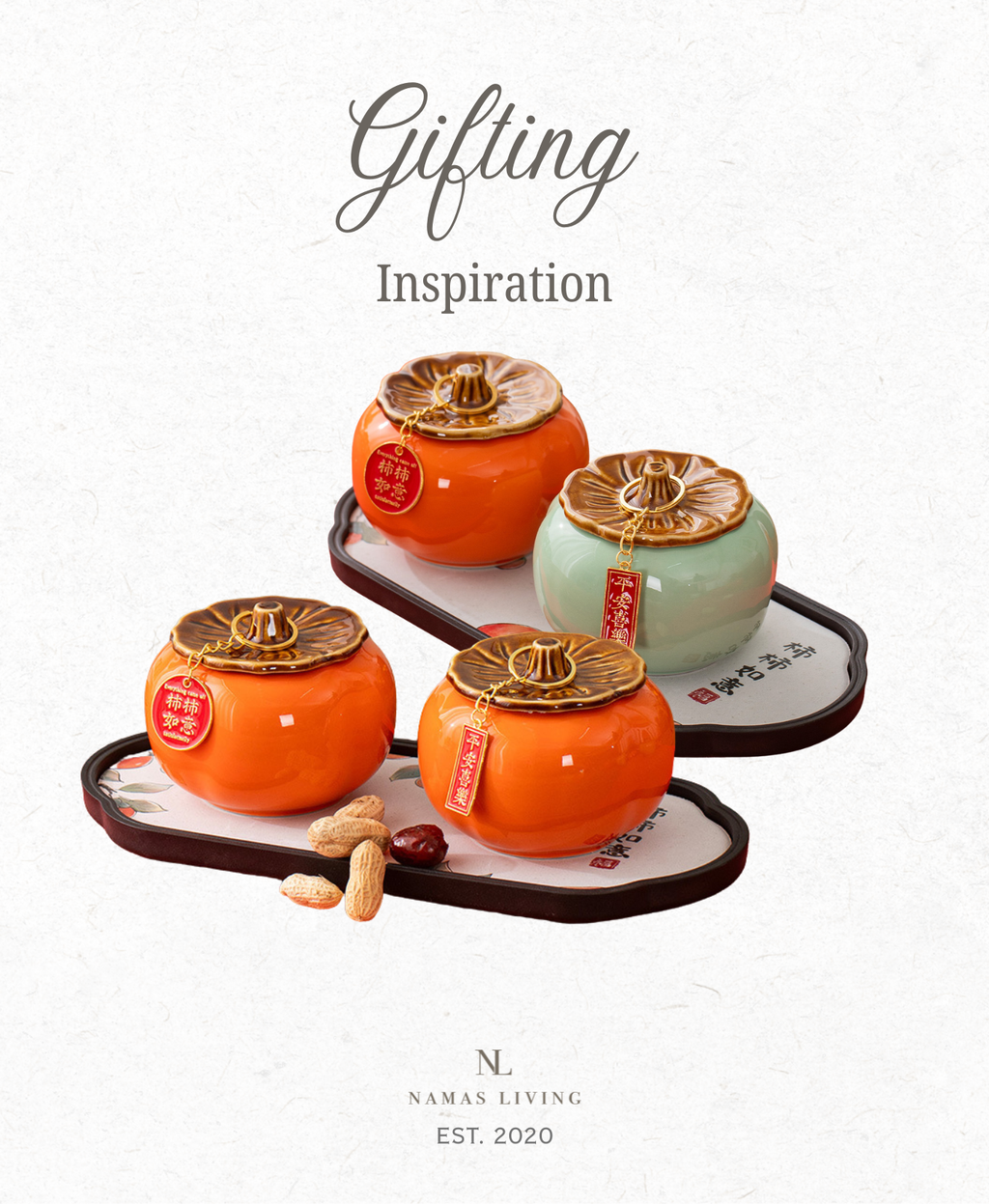 GIFTING INSPIRATION - Persimmon Auspicious Canister