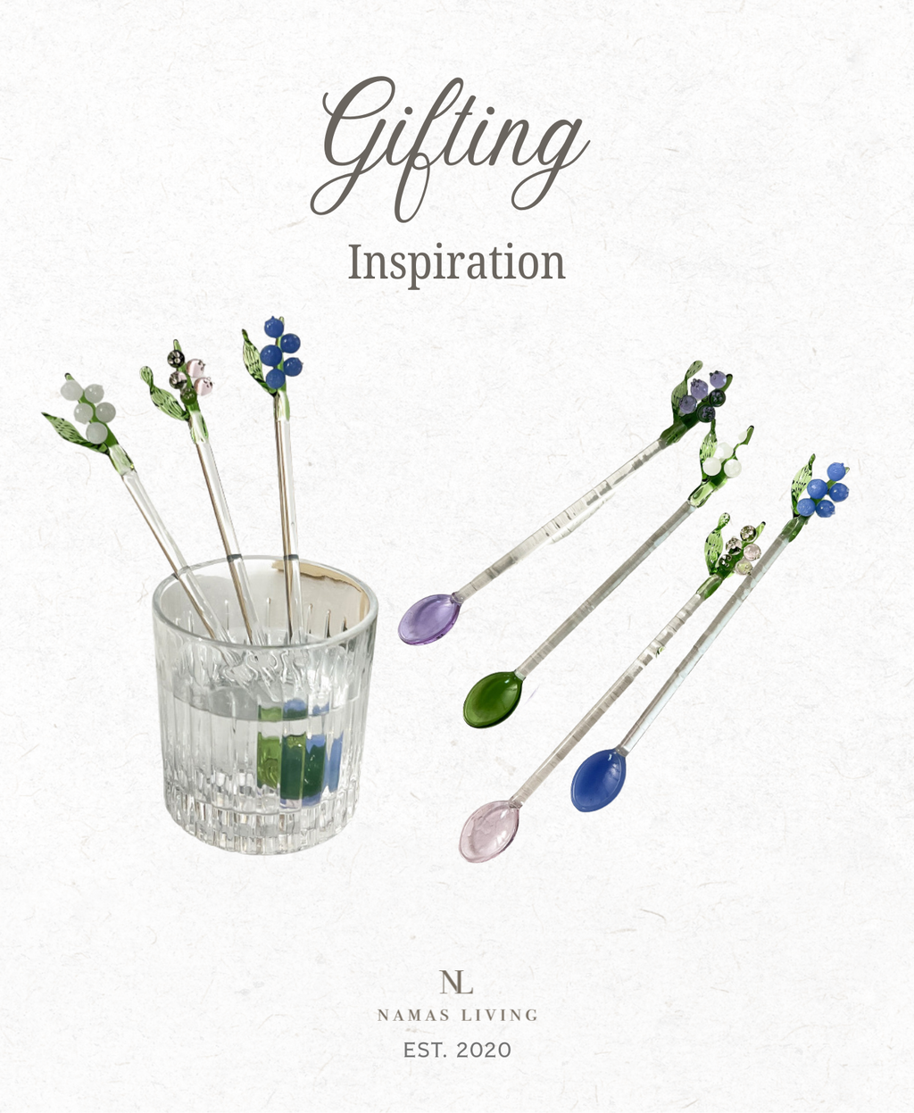 GIFTING INSPIRATION - Lily Glass Dessert Spoon