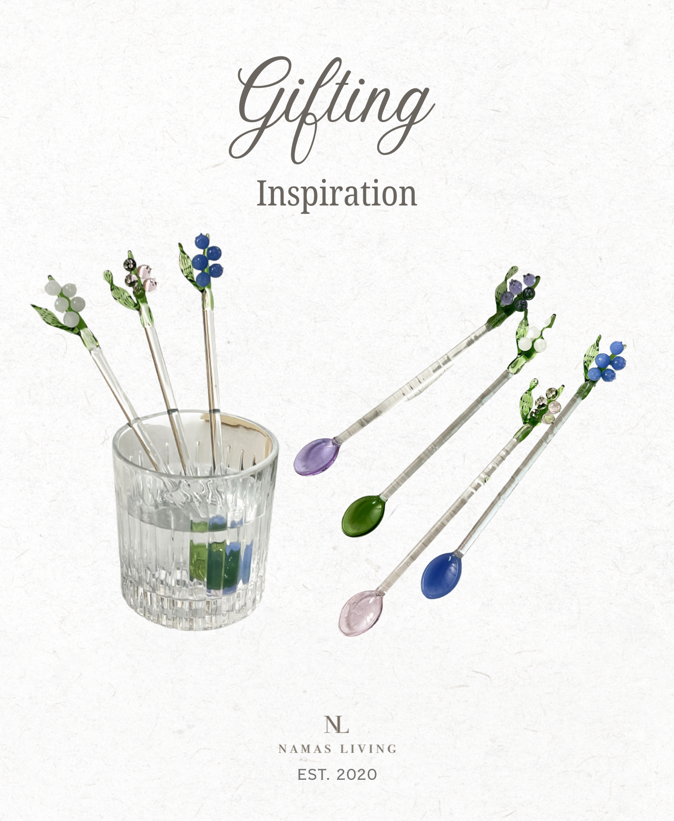 GIFTING INSPIRATION - Lily Glass Dessert Spoon