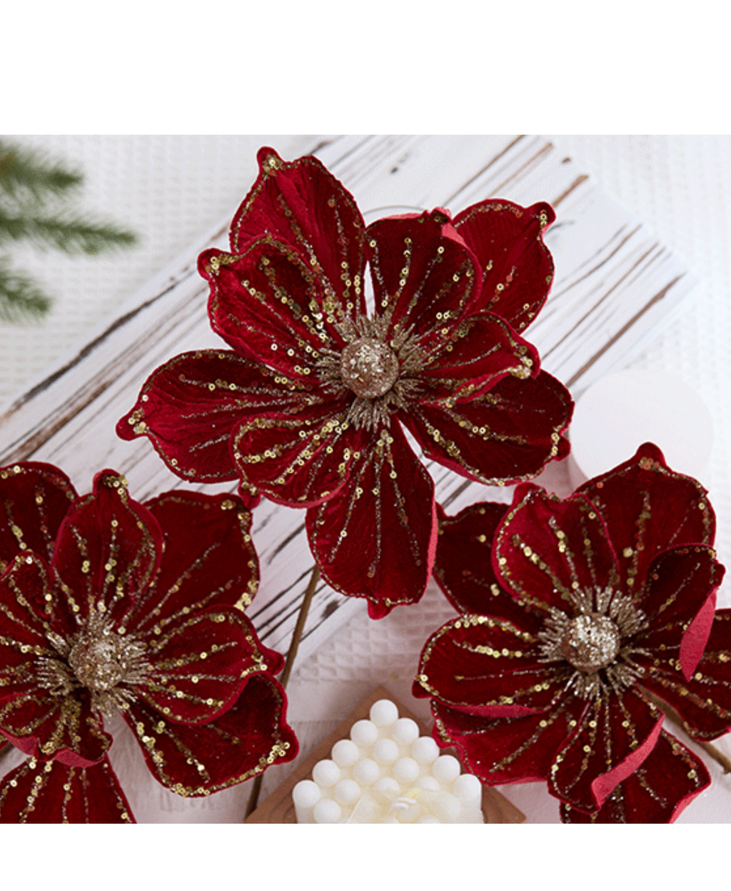 Sparkling Christmas Blossom Ornament
