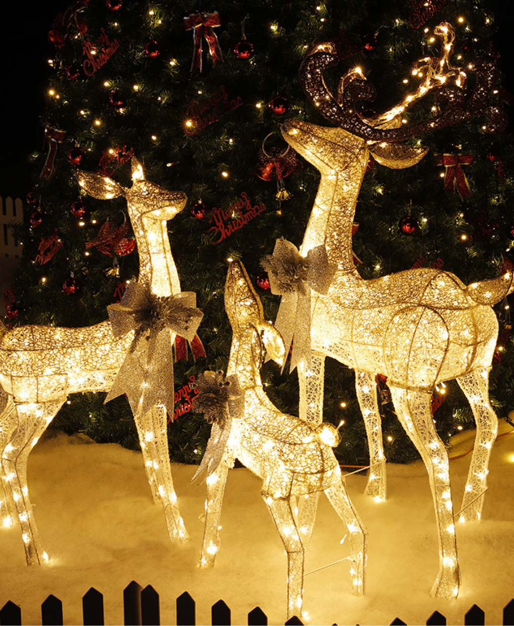 Luminous Sparkling LED Reindeer Set