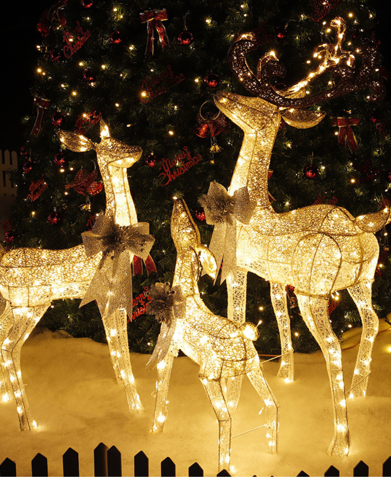 Luminous Sparkling LED Reindeer Set