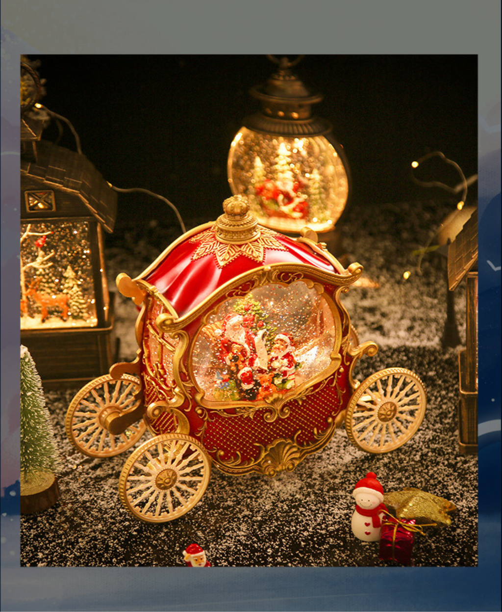 Vintage Christmas Carriage Music Box