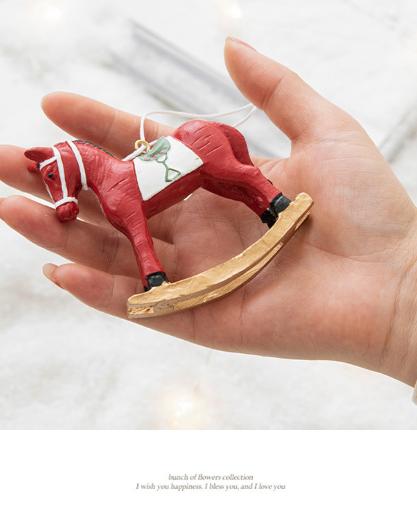 Retro Rocking Horse Christmas Ornament