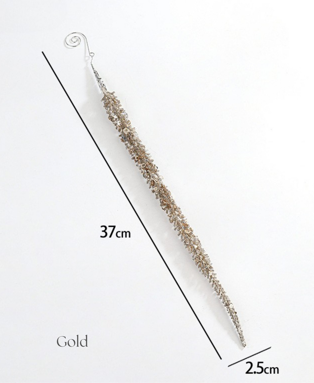 Glitter Sequin Branch Ornament