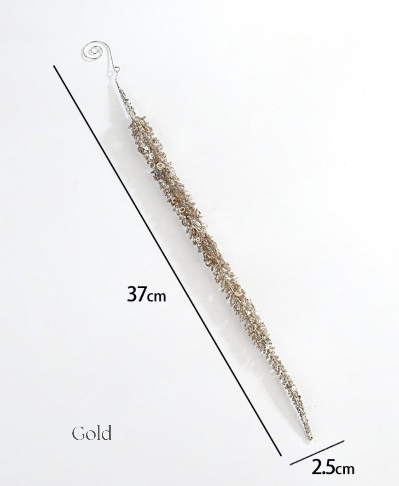 Glitter Sequin Branch Ornament