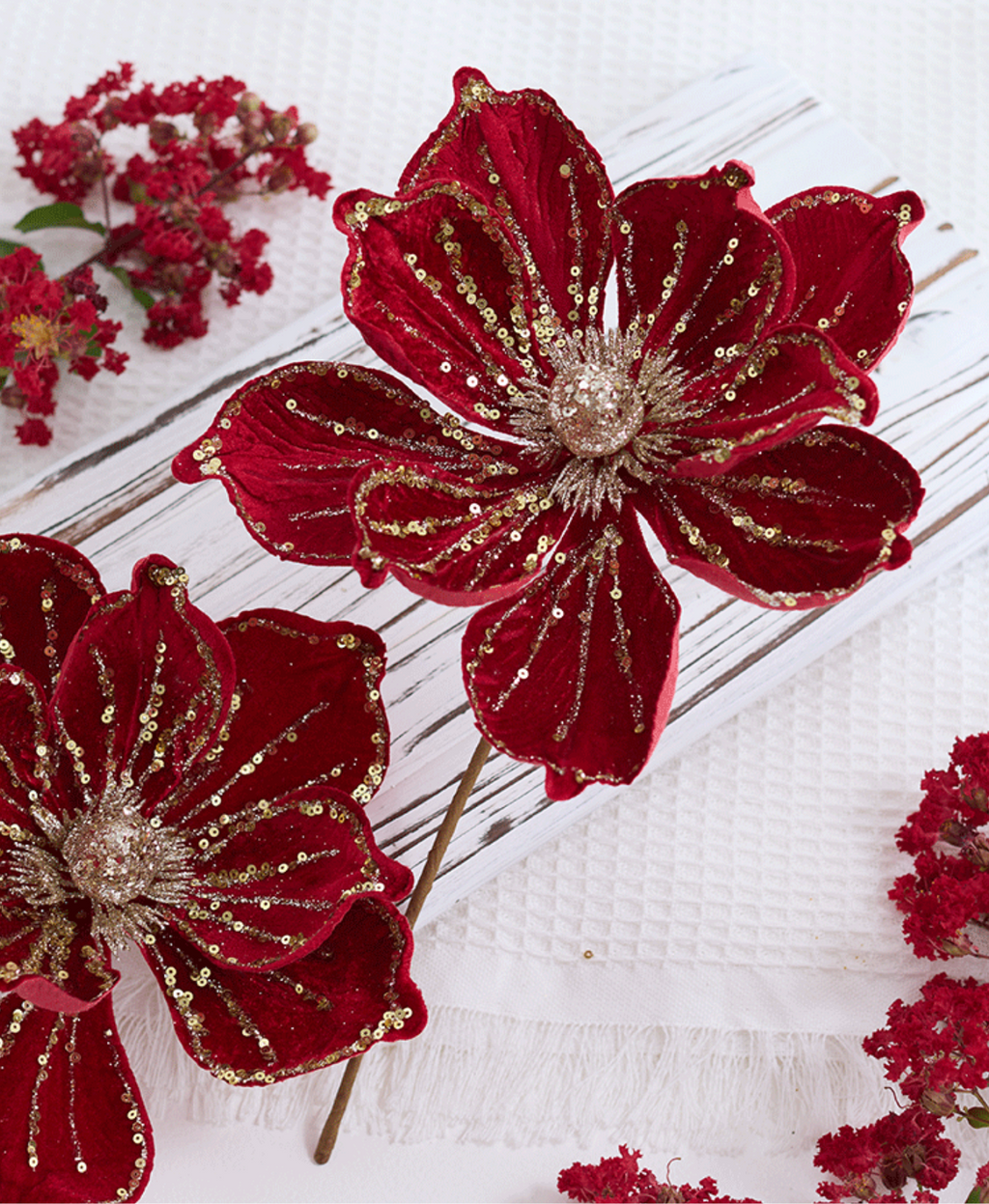 Sparkling Christmas Blossom Ornament