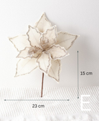 White Christmas Flower Ornament