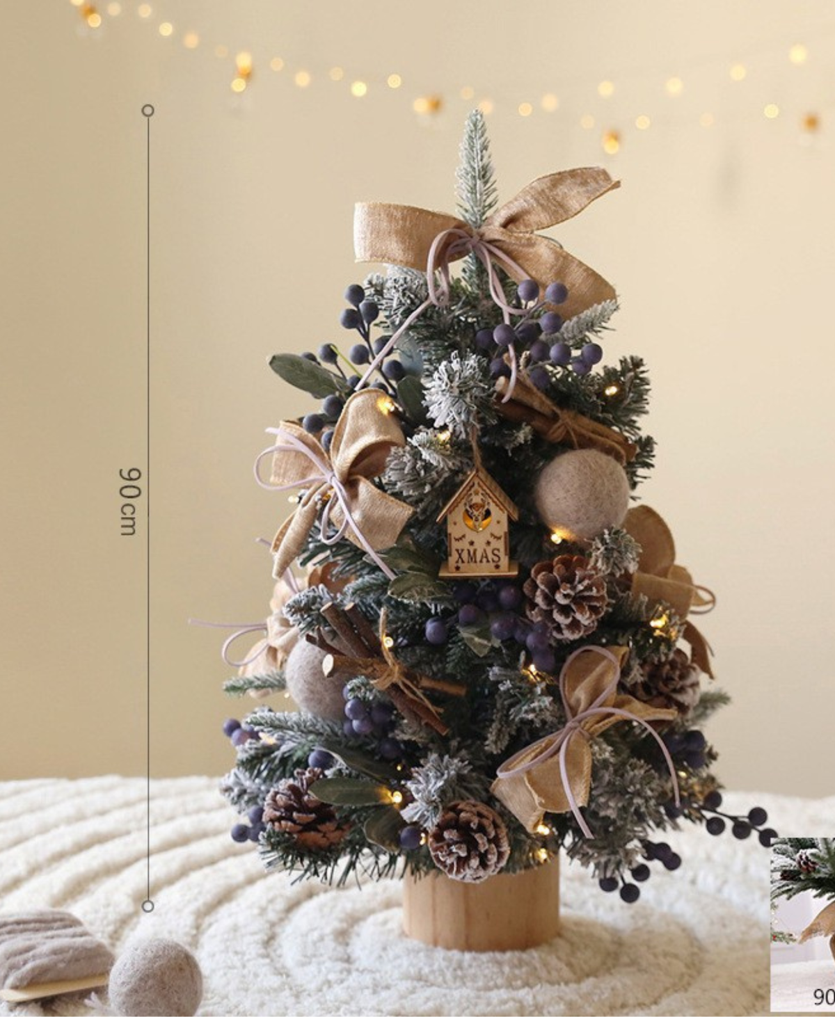 Blueberry Lighted Mini Christmas Tree