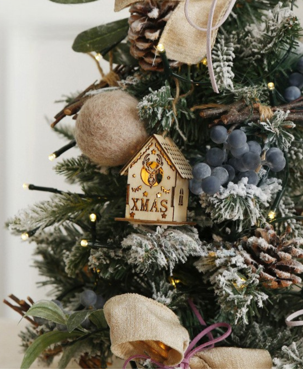 Blueberry Lighted Mini Christmas Tree