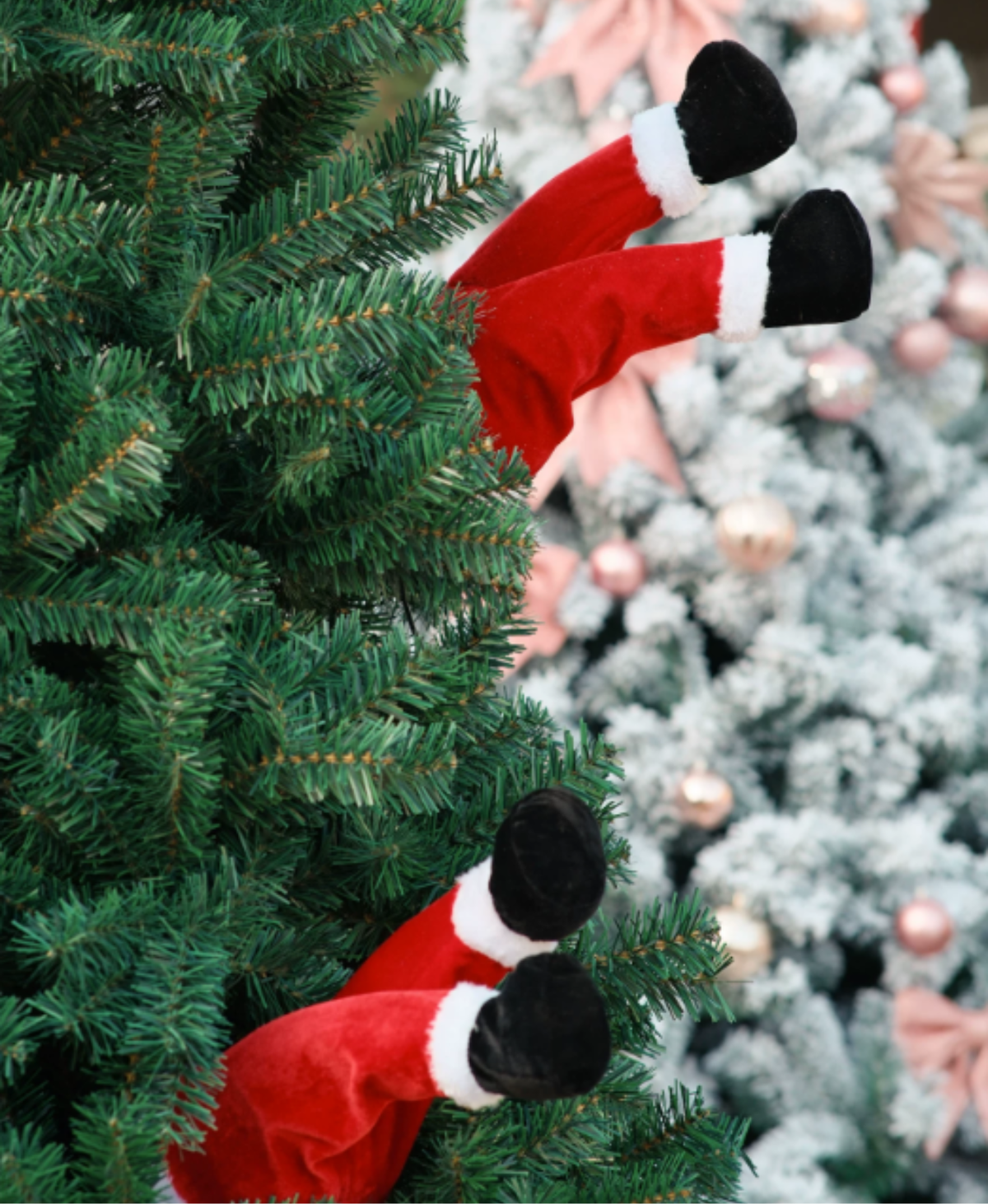 Santa’s Wiggle Legs Christmas Tree Decor