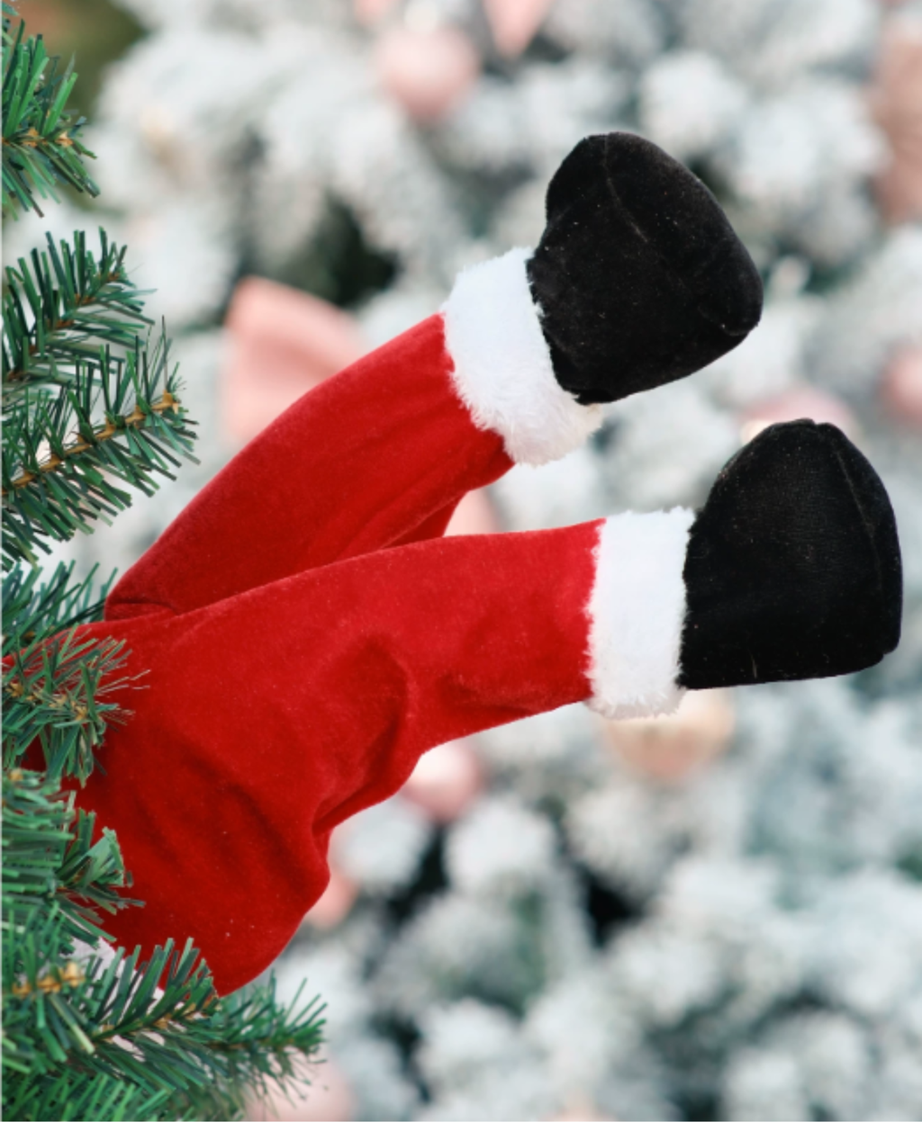 Santa’s Wiggle Legs Christmas Tree Decor