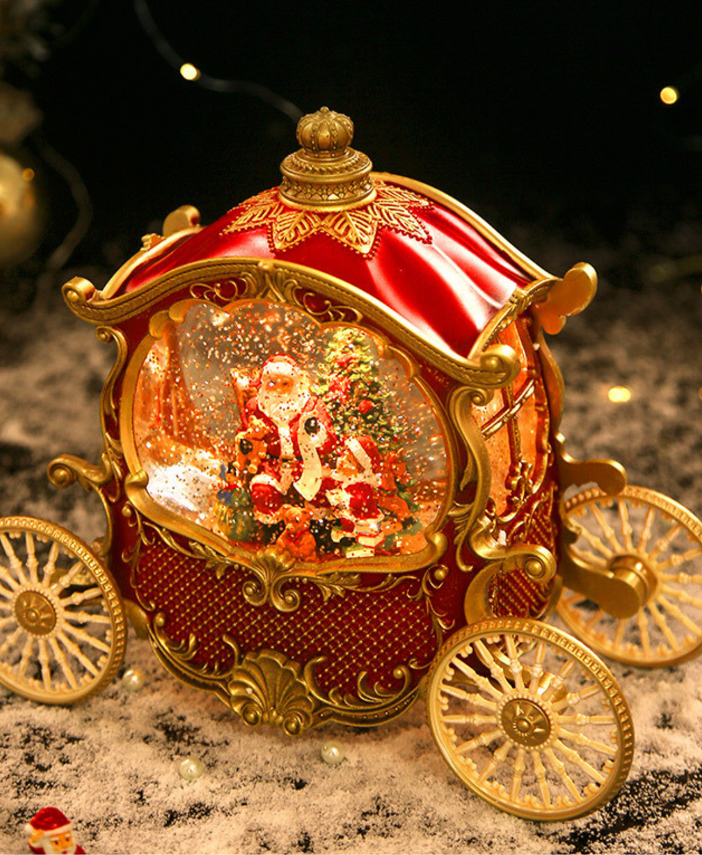 Vintage Christmas Carriage Music Box