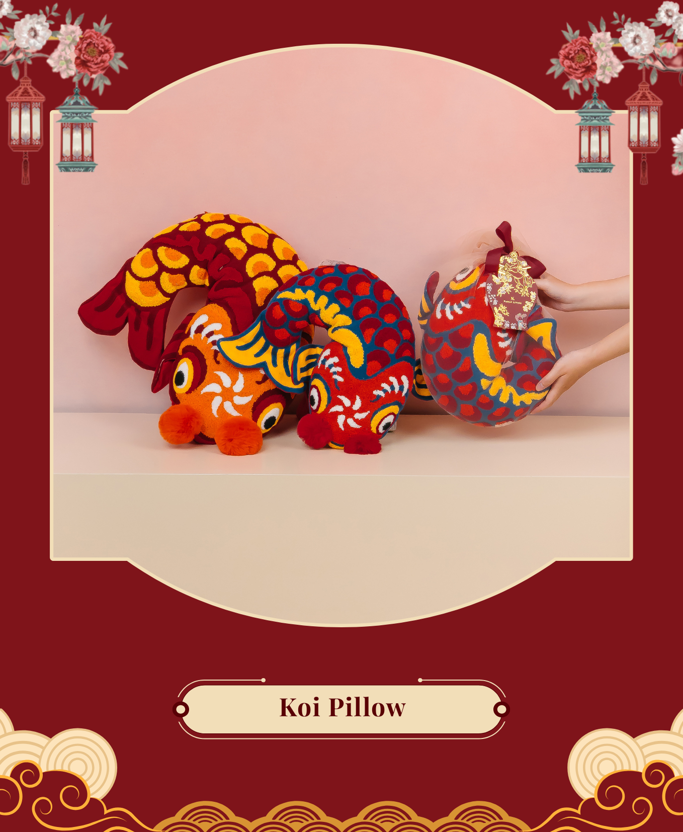 Lucky Koi Pillow - Chinese New Year Gift 2026