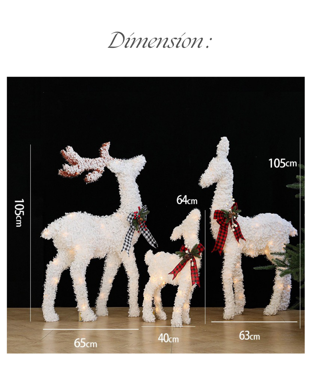 Enchanting Christmas Elk Ornament Set
