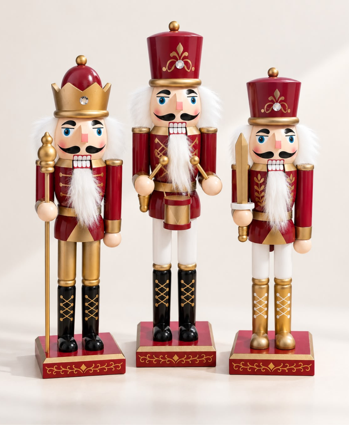 Burgundy & Gold Nutcracker - 38 cm