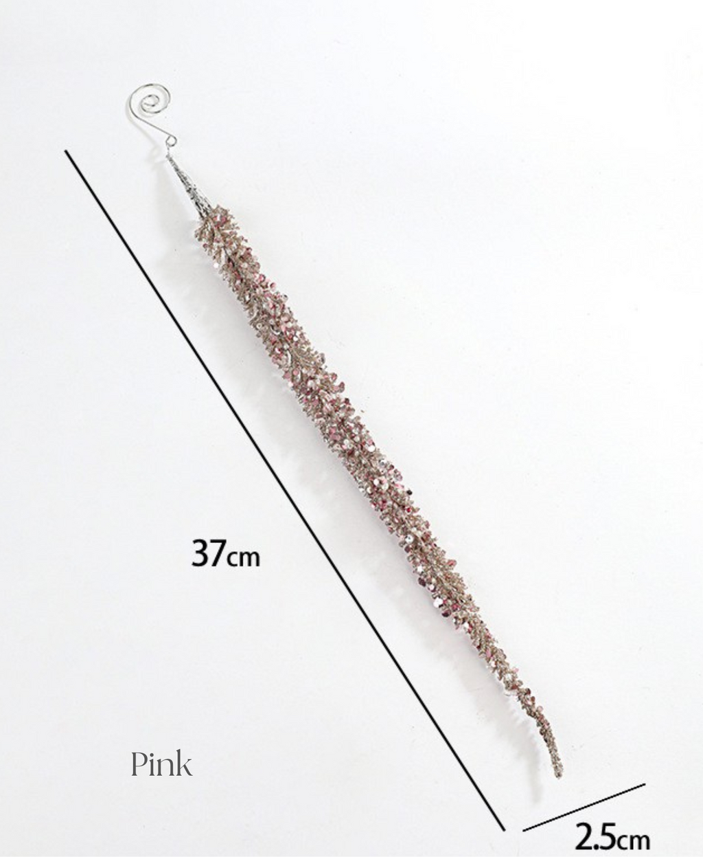 Glitter Sequin Branch Ornament