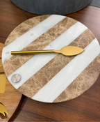 Marble & Acacia Cheese Board with Knife Set