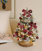 Burgundy Acorn Tree with Lights
