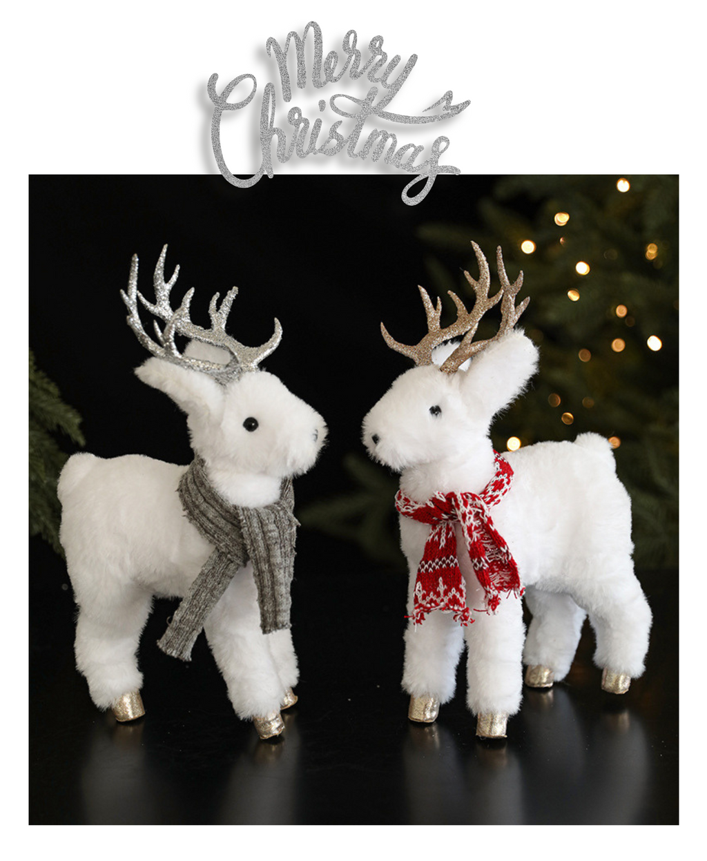 White Elk Doll Christmas Decoration