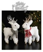 White Elk Doll Christmas Decoration