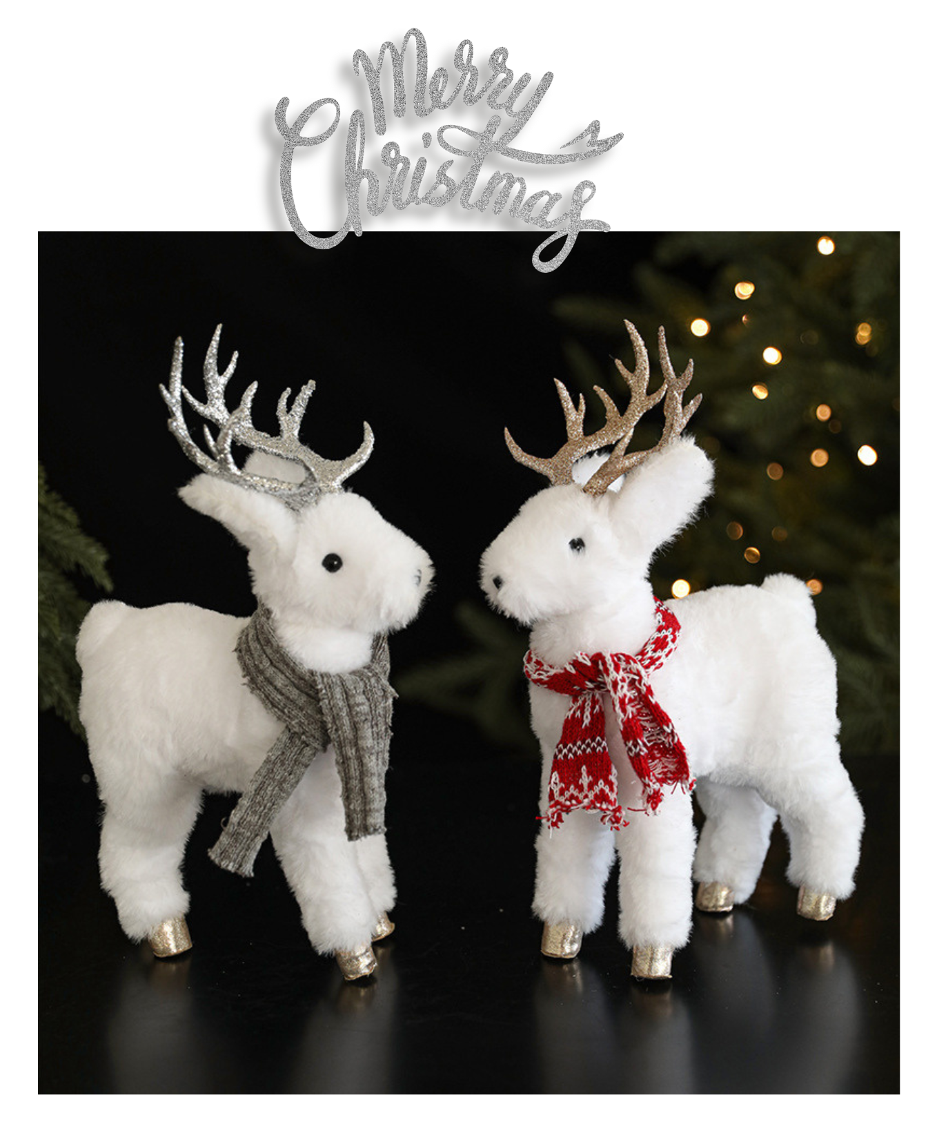 White Elk Doll Christmas Decoration