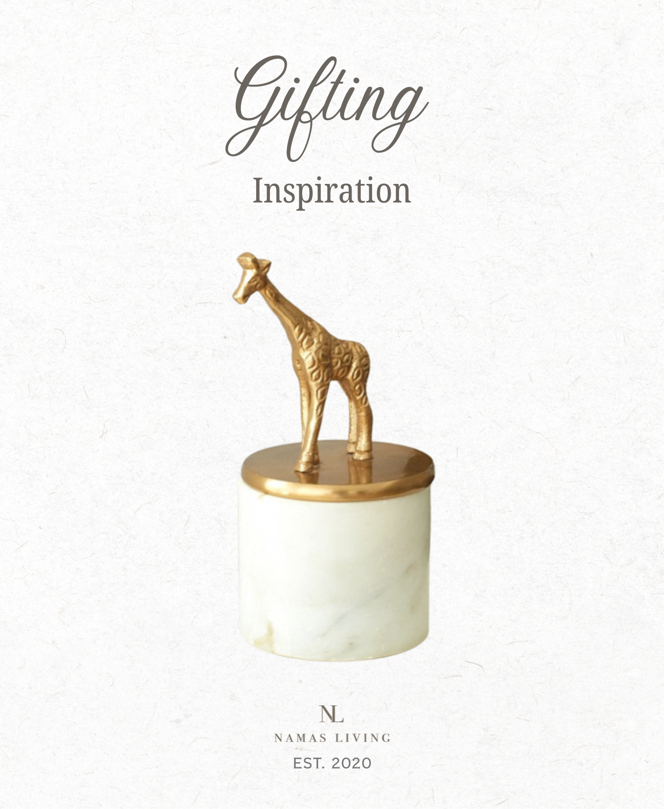 GIFTING INSPIRATION - Golden Giraffe Marble Jar Ornament
