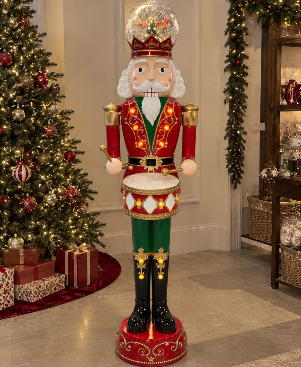 Royal Musical Drum Snow Globe Nutcracker