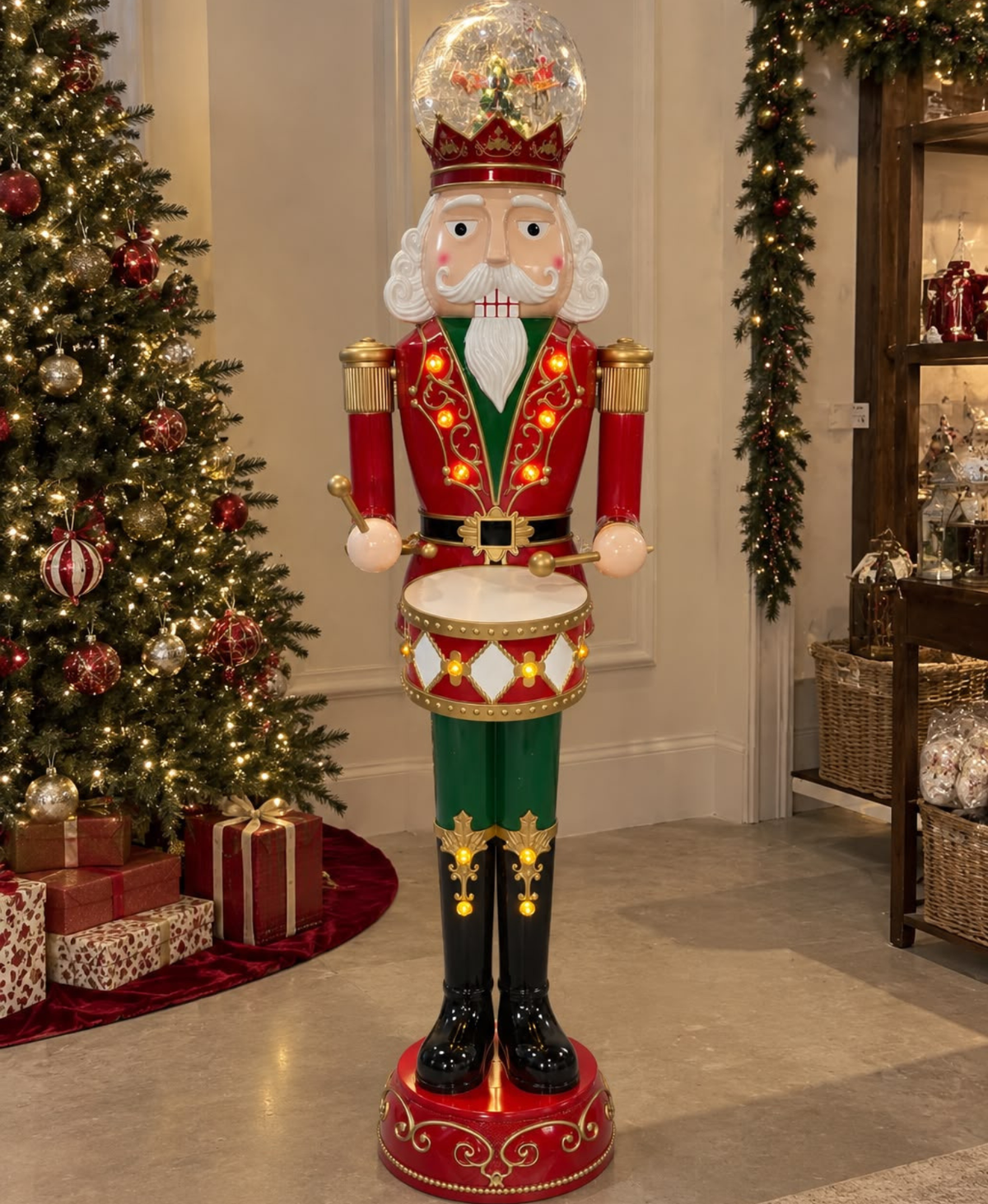 Royal Musical Drum Snow Globe Nutcracker