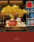 Golden Crystal Fortune Tree with Gift Box