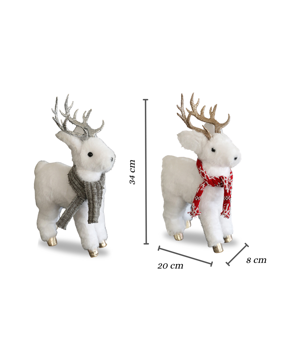 White Elk Doll Christmas Decoration