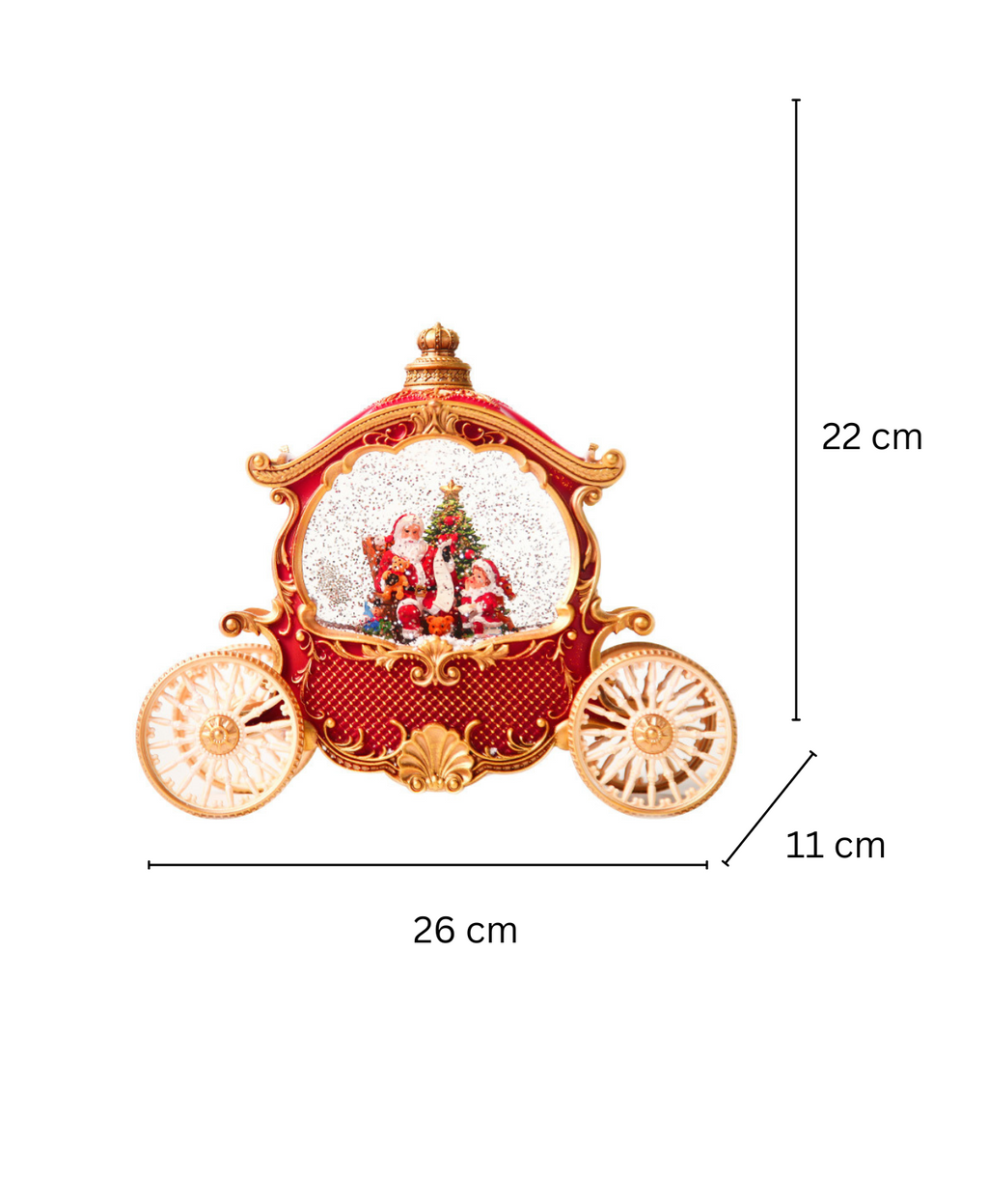 Vintage Christmas Carriage Music Box
