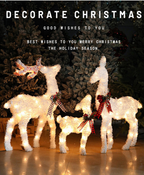 Enchanting Christmas Elk Ornament Set