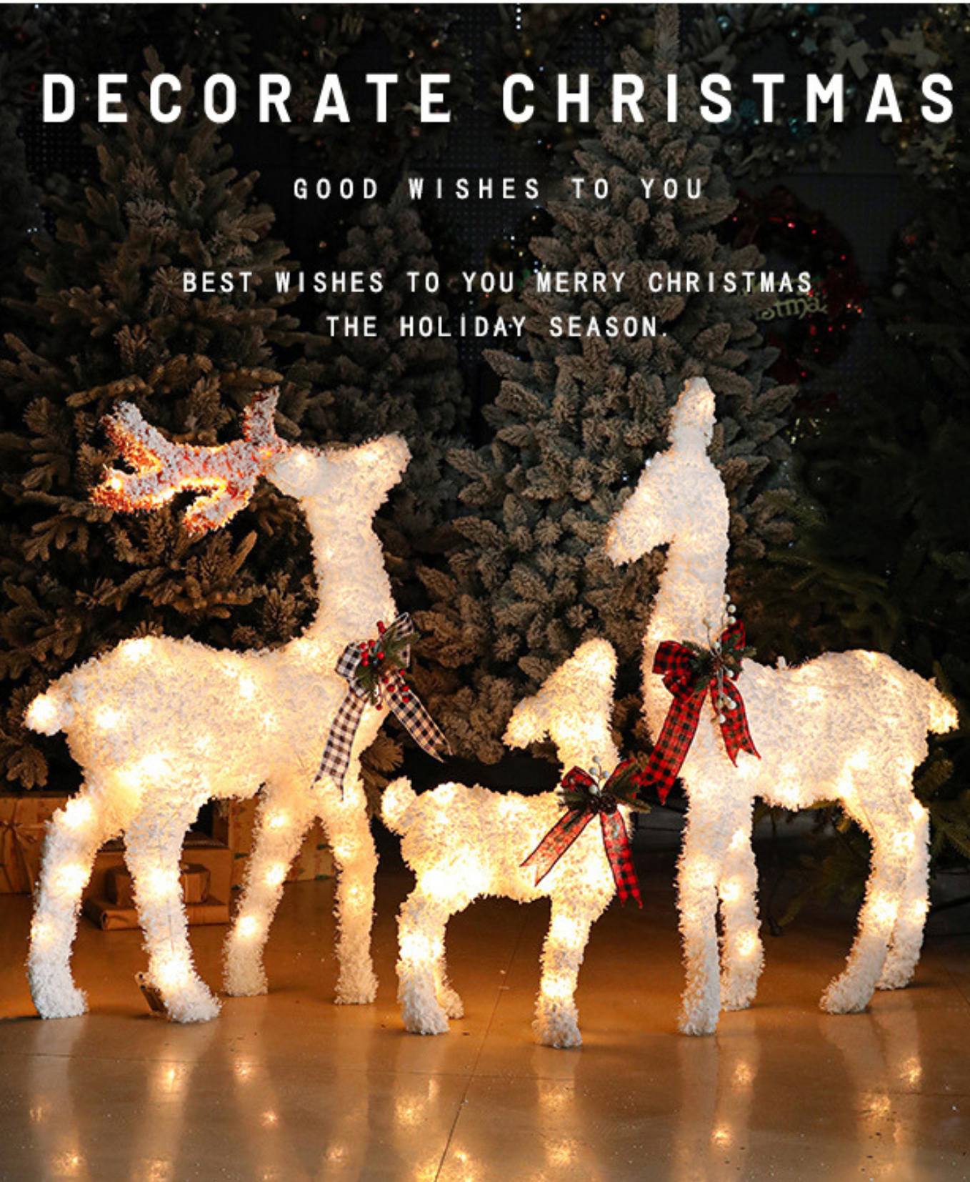 Enchanting Christmas Elk Ornament Set