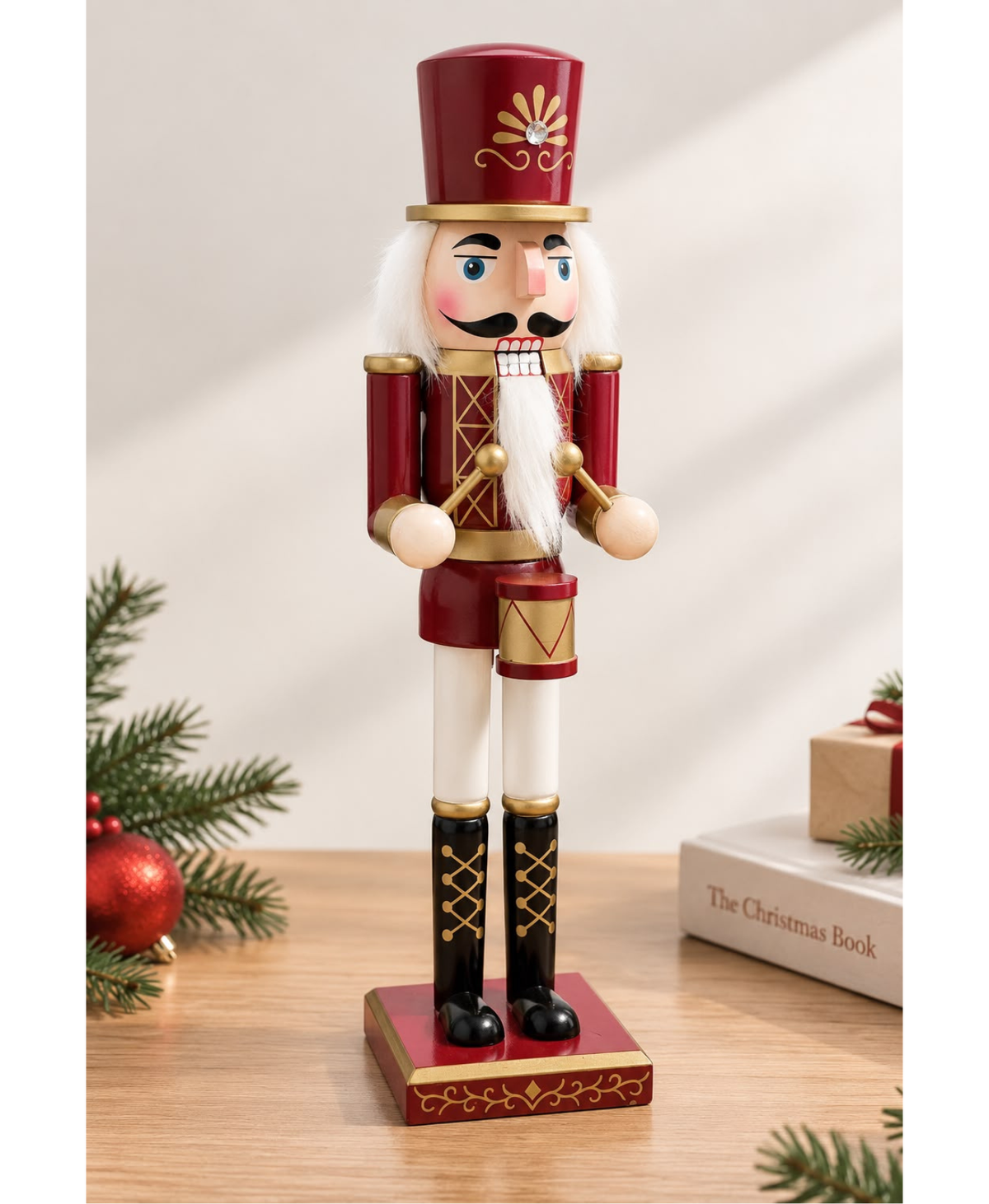 Burgundy & Gold Nutcracker - 38 cm