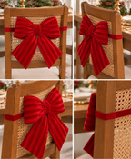 Christmas Velvet Chair Bow