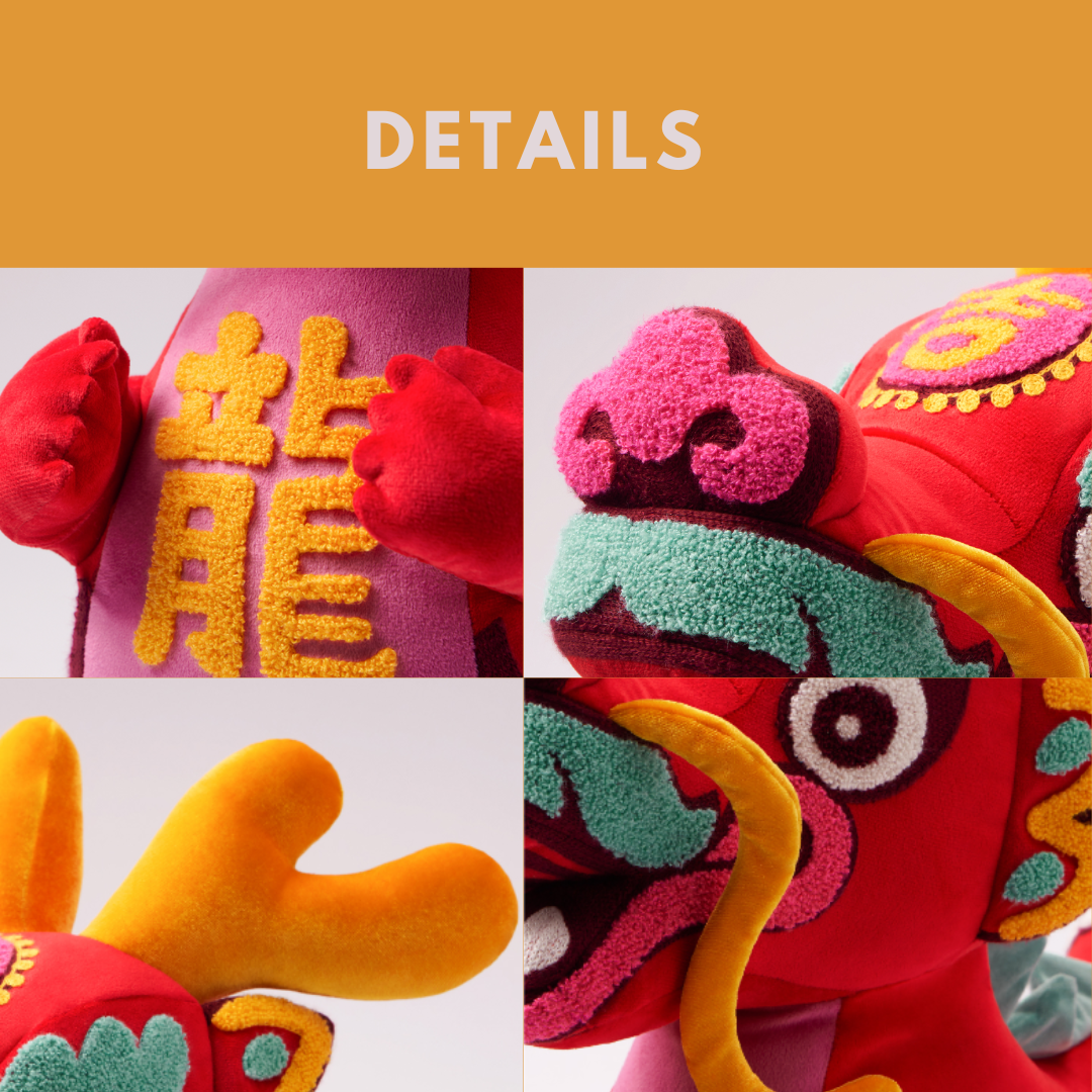 Festive Dragon Dolls Sofa Pillow - CNY Gift 2026
