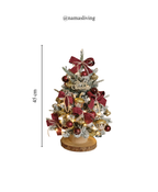 Burgundy Acorn Tree with Lights