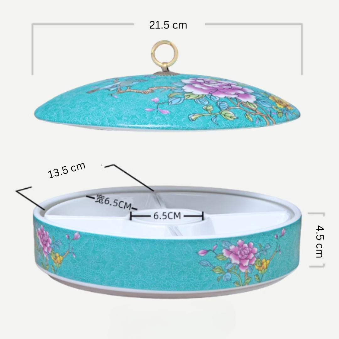 Five-Compartment Ceramic Tray