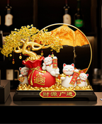 Golden Wealth & Blessings Decor with Gift Box