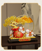 Golden Wealth & Blessings Decor with Gift Box